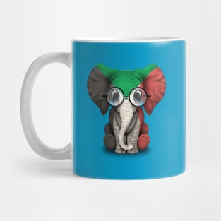 Baby Elephant with Glasses and Sudanese Flag Mug